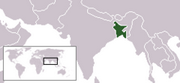 Ludowa Republika Bangladeszu - Położenie